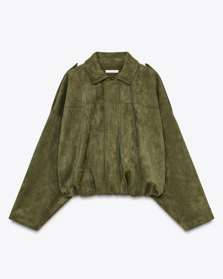Mette | Suede Bomber Jacket