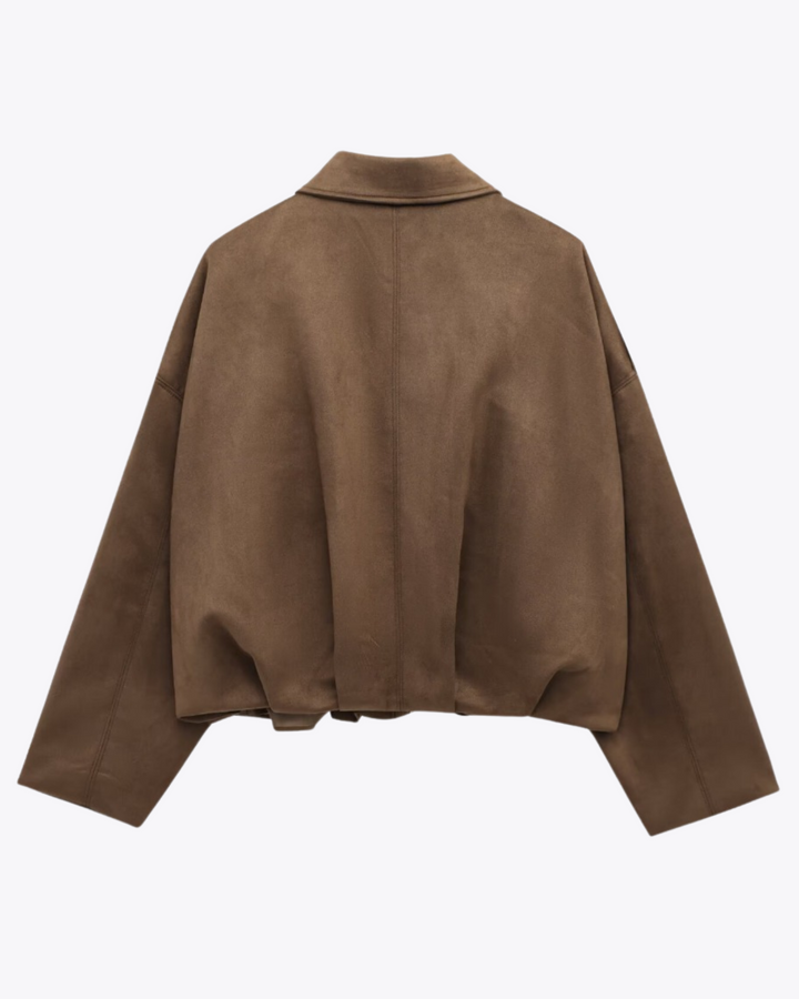 Mette | Suede Bomber Jacket