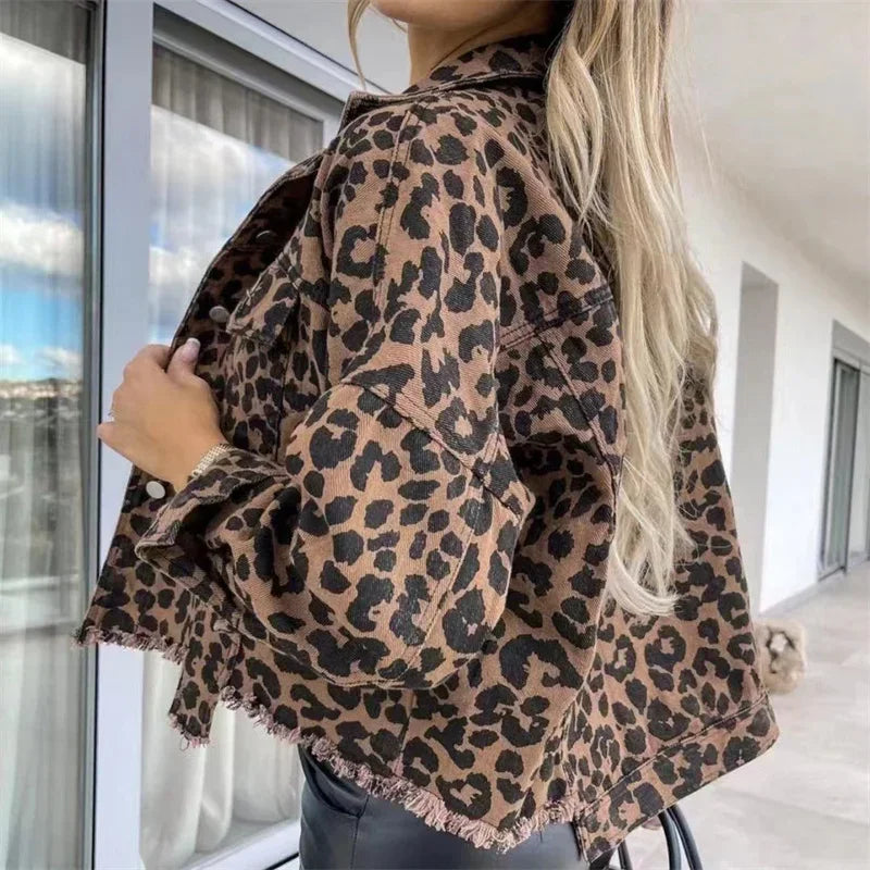 Vanessa | Leopard Denim Jacket