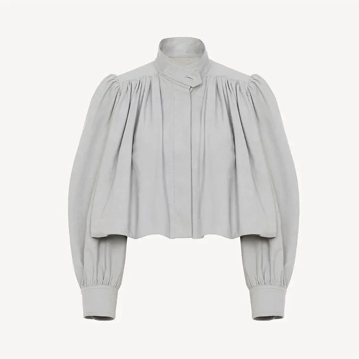 Frieda | Trendy Pleated Puff Sleeve Jacket
