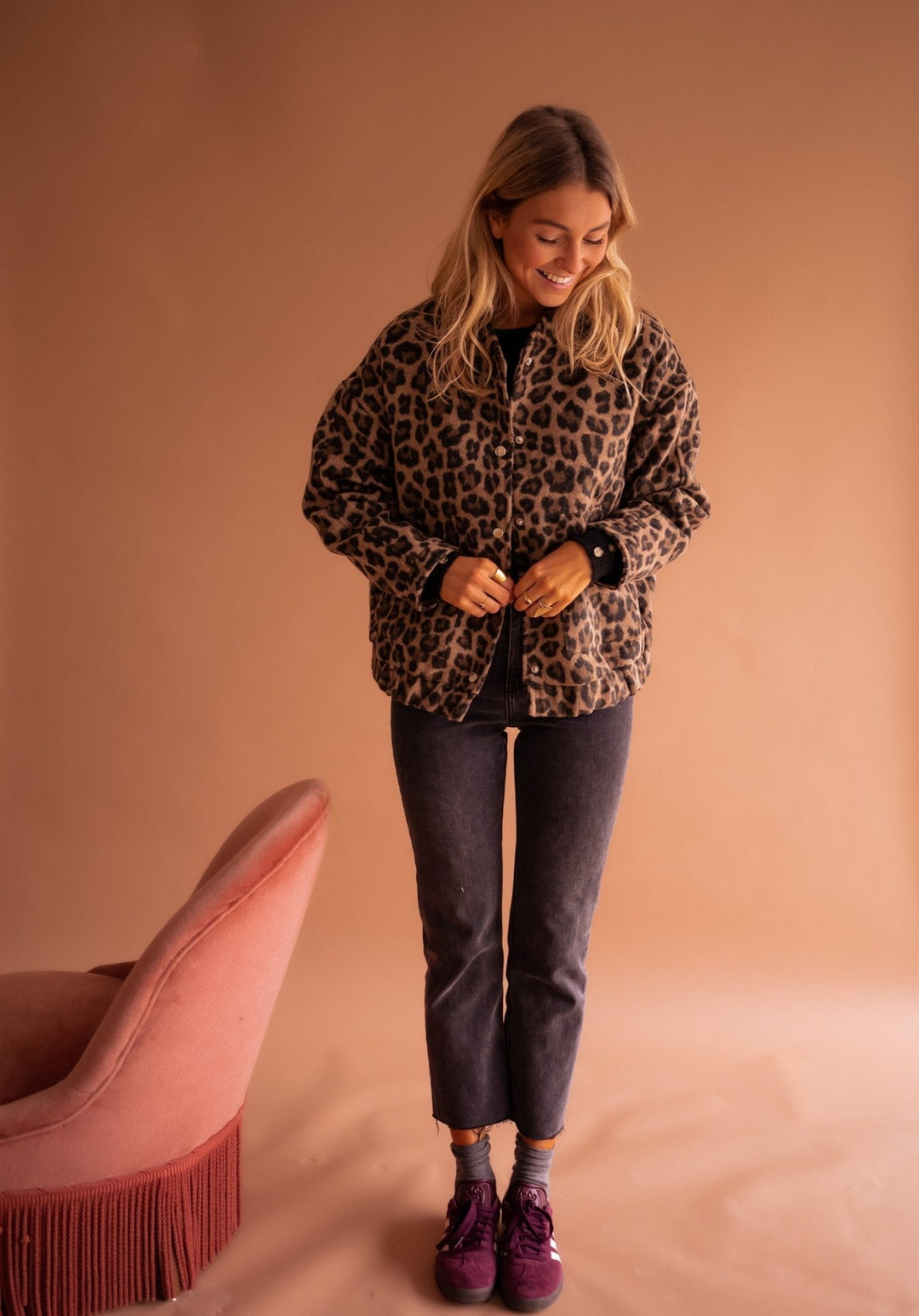 Rita | Trendy Jacket with Leopard Print