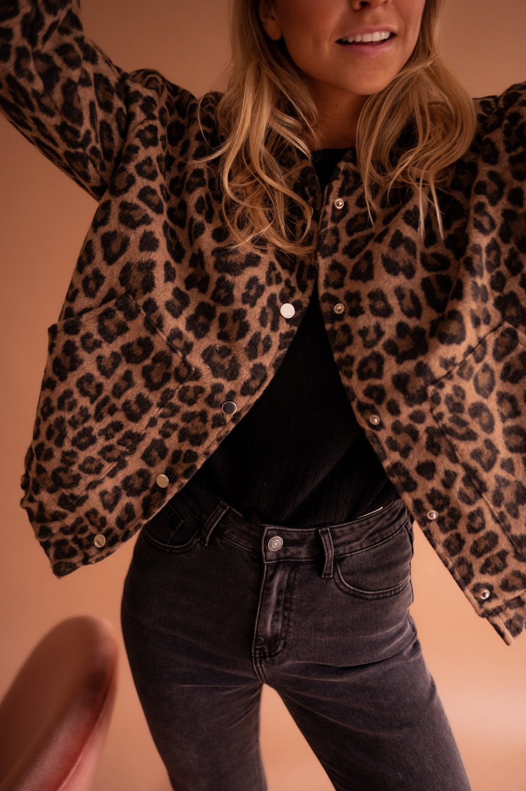 Rita | Trendy Jacket with Leopard Print