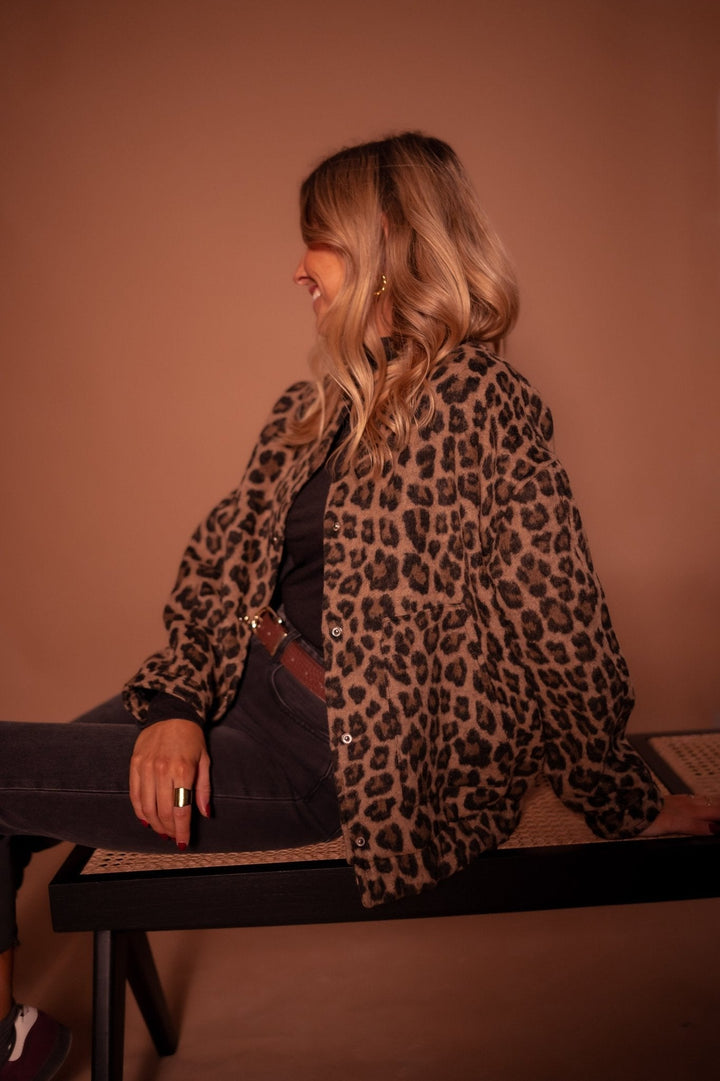 Rita | Trendy Jacket with Leopard Print