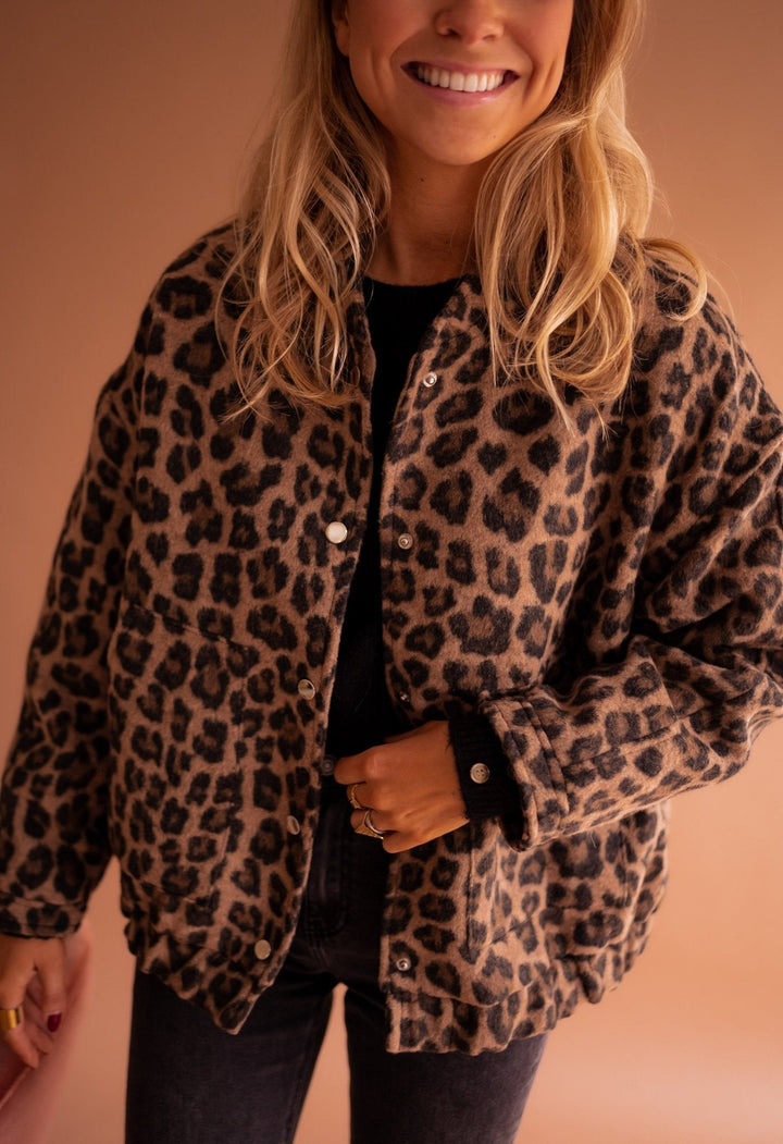 Rita | Trendy Jacket with Leopard Print