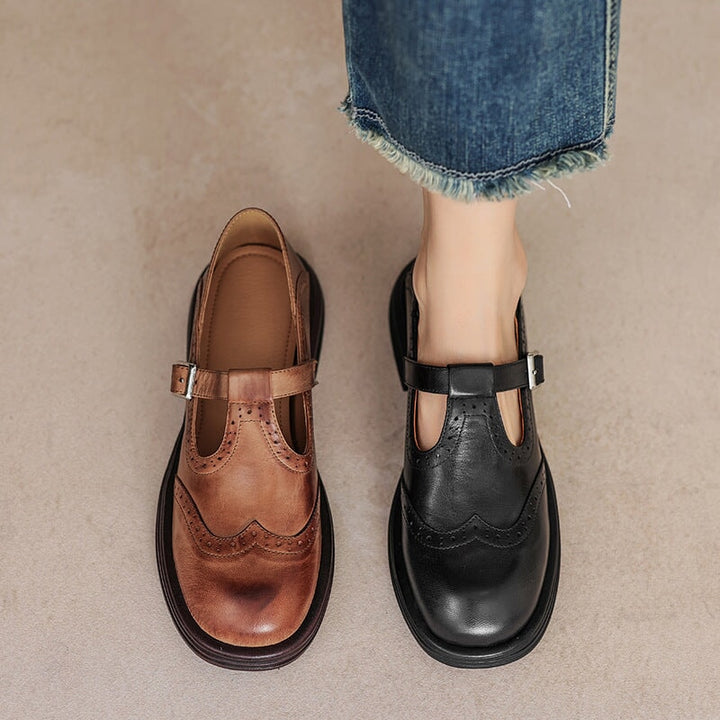 Elisa | Classic Leather Mary Janes for Women
